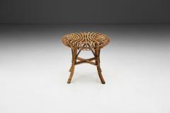 Franco Albini Bamboo and Rattan Stool by Franco Albini Attr Italy 1960s - 4098367