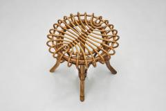 Franco Albini Bamboo and Rattan Stool by Franco Albini Attr Italy 1960s - 4098369