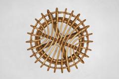 Franco Albini Bamboo and Rattan Stool by Franco Albini Attr Italy 1960s - 4098370
