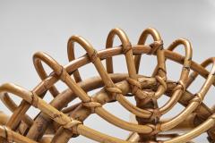 Franco Albini Bamboo and Rattan Stool by Franco Albini Attr Italy 1960s - 4098371