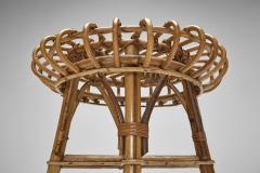 Franco Albini Bamboo and Rattan Stool by Franco Albini Attr Italy 1960s - 4098372