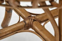 Franco Albini Bamboo and Rattan Stool by Franco Albini Attr Italy 1960s - 4098375