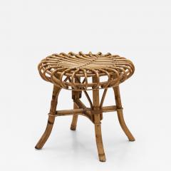 Franco Albini Bamboo and Rattan Stool by Franco Albini Attr Italy 1960s - 4101404