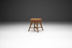 Franco Albini Bamboo and Rattan Stool by Franco Albini attr Italy 1950s - 2969993