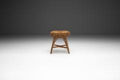 Franco Albini Bamboo and Rattan Stool by Franco Albini attr Italy 1950s - 2969994
