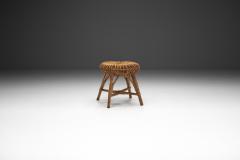 Franco Albini Bamboo and Rattan Stool by Franco Albini attr Italy 1950s - 2969995
