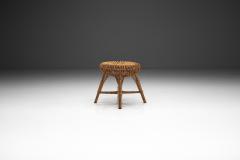 Franco Albini Bamboo and Rattan Stool by Franco Albini attr Italy 1950s - 2969996