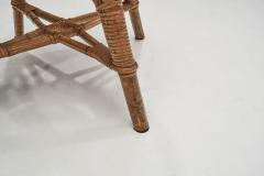 Franco Albini Bamboo and Rattan Stool by Franco Albini attr Italy 1950s - 2969997