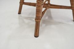 Franco Albini Bamboo and Rattan Stool by Franco Albini attr Italy 1950s - 2969998