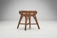 Franco Albini Bamboo and Rattan Stool by Franco Albini attr Italy 1950s - 2969999