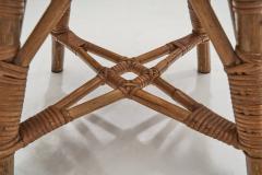 Franco Albini Bamboo and Rattan Stool by Franco Albini attr Italy 1950s - 2970001