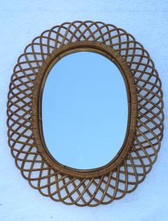 Franco Albini Franco Albini Mid Century Modern Oval Mirror - 1310943