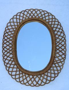 Franco Albini Franco Albini Mid Century Modern Oval Mirror - 1310944