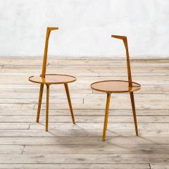 Franco Albini Franco Albini Pair of TN6 Cicognino Coffee Tables in Wood 50s - 3190927