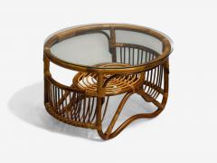 Franco Albini Franco Albini Style Italian Mid Century Modern Side Tables Bamboo Rattan - 3990317