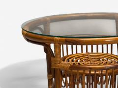 Franco Albini Franco Albini Style Italian Mid Century Modern Side Tables Bamboo Rattan - 3990319