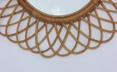 Franco Albini Franco Albini Style Rattan Mirror - 1005233