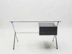 Franco Albini Franco Albini glass wood chrome desk for Knoll International 1950 - 1025890