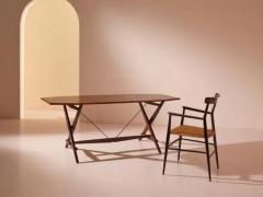 Franco Albini Franco Albini teak dining Table Model TL2 Cavalletto for Poggi Italy 1950s - 3473048