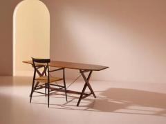 Franco Albini Franco Albini teak dining Table Model TL2 Cavalletto for Poggi Italy 1950s - 3473050