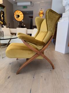 Franco Albini Italian wingback armchair by Franco Albini - 4095125