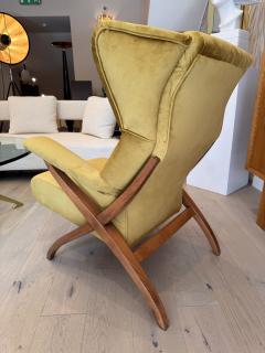 Franco Albini Italian wingback armchair by Franco Albini - 4095127