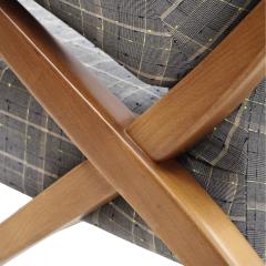 Franco Albini Mid Century Franco Albini Fiorenza Graphite blue Wool Ash Italian 1950 Armchair - 4420962