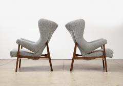 Franco Albini Pair of Fiorenza Lounge Chairs by Franco Albini for Arflex - 3432077