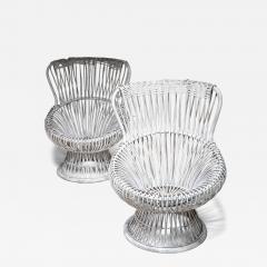 Franco Albini Pair of Margherita Chairs by Franco Albini for Bonacina - 4759975