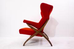 Franco Albini Red Mid Century Modern Fiorenza Armchair by Franco Albini for Arflex - 2565402