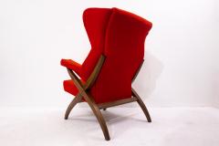 Franco Albini Red Mid Century Modern Fiorenza Armchair by Franco Albini for Arflex - 2565403