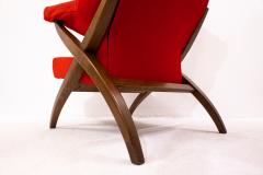 Franco Albini Red Mid Century Modern Fiorenza Armchair by Franco Albini for Arflex - 2565404