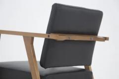 Franco Albini Twelve Chairs Attr to Franco Albini in Wood and Leather - 3646658