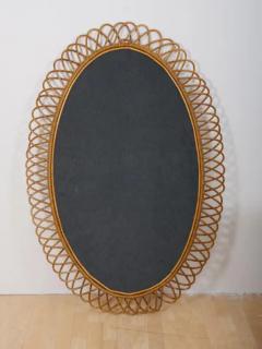 Franco Albini Two large rattan bamboo wall mirror - 3984557