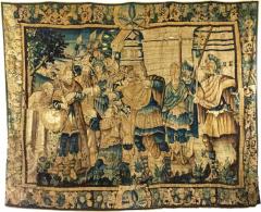 Franco Belgian 17th Century Tapestry of Military Figures - 4540151