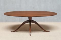 Franco Buzzi Exceptional Franco Buzzi Attributed Oval Dining Table in Walnut Italy 1940s - 4279923