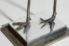 Franco Lafini Italian Mid Century SIlver Plate and Crystal Crane - 4656045