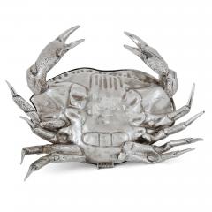 Franco Lapini Italian silver plated crab form caviar dish attributed to Franco Lapini - 3446614