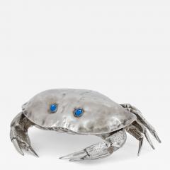 Franco Lapini Italian silver plated crab form caviar dish attributed to Franco Lapini - 3447063