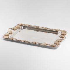 Franco Lapini Silvered metal tray - 4202205