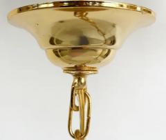 Franco Luce Franco Luce Seguso Brass Murano Glass 6 Light Chandelier Canopy and Chain - 4079227