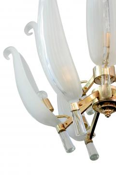 Franco Luce Large Gold Chandelier with Art Glass - 189364