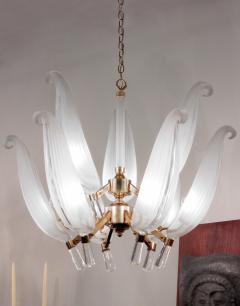 Franco Luce Large Gold Chandelier with Art Glass - 189365