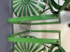 Francois Carr Pair of Fran ois Carre Sunburst Metal Rocking Chairs France 1930s - 4358814