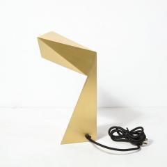 Francois Champsaur Brushed Brass Faceted Origami Lamp by Francois Champsaur for Holly Hunt - 1950126