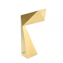 Francois Champsaur Brushed Brass Faceted Origami Lamp by Francois Champsaur for Holly Hunt - 1950129