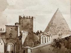 Francois Marius Granet View of Pyramid Cestius Rome  - 1051188