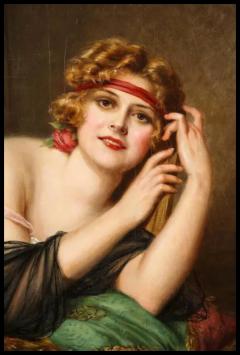 Francois Martin Kavel Portrait of an Elegant Woman Painting - 3880651