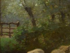 Francois Pieter Ter Meulen Shepherd w Sheep Barbizon Painting by Francois Ter Meulen Dutch 1843 1927  - 1028598