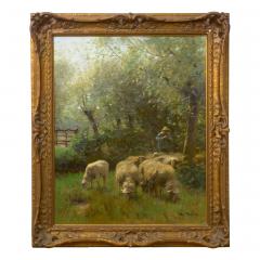 Francois Pieter Ter Meulen Shepherd w Sheep Barbizon Painting by Francois Ter Meulen Dutch 1843 1927  - 1028601